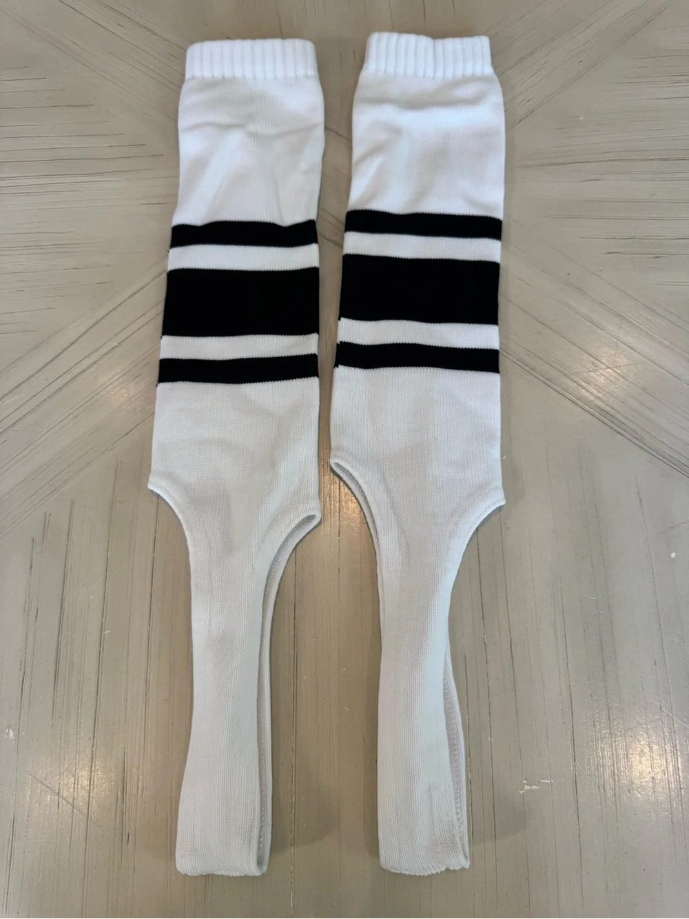 EvoShield Baseball Softball Stirrups White Black Three Stripe Adult New